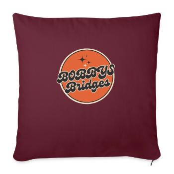 Bobbys Bridges - Sofakissenbezug 45 x 45 cm - Burgunderrot - Vorne