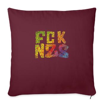 FCK NZS - Sofakissenbezug 45 x 45 cm - Burgunderrot - Vorne