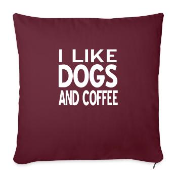 Canine - Housse de coussin décorative 45 x 45 cm - bordeaux - Devant