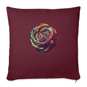 Labyrinthe de voxel à l’infini - Housse de coussin décorative 45 x 45 cm - bordeaux - Devant