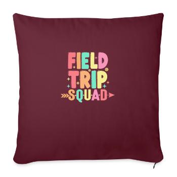 Correspondant à l’enseignant et aux élèves de l’escouade d’excursion - Housse de coussin décorative 45 x 45 cm - bordeaux - Devant