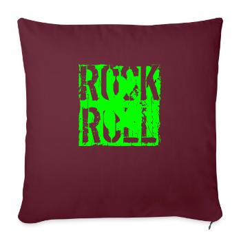 Musique, Rétro, Heavy Metal, Hard Rock, Punk, Vinyle, Pop - Housse de coussin décorative 45 x 45 cm - bordeaux - Devant