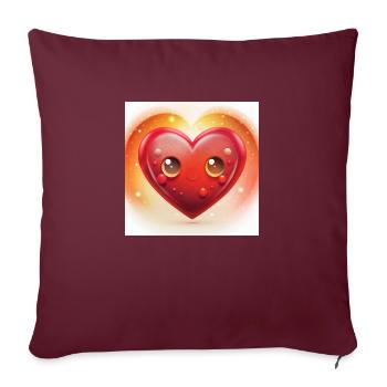 i love you saint-valentin - Housse de coussin décorative 45 x 45 cm - bordeaux - Devant