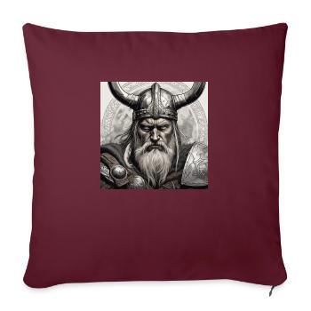 Viking Ragnar - Housse de coussin décorative 45 x 45 cm - bordeaux - Devant