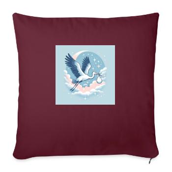 T-shirt Annonce de Grossesse "Livraison Spéciale - Housse de coussin décorative 45 x 45 cm - bordeaux - Devant