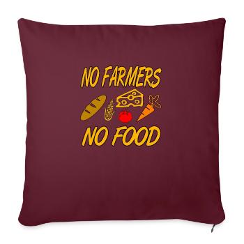 Cultivateur - Housse de coussin décorative 45 x 45 cm - bordeaux - Devant