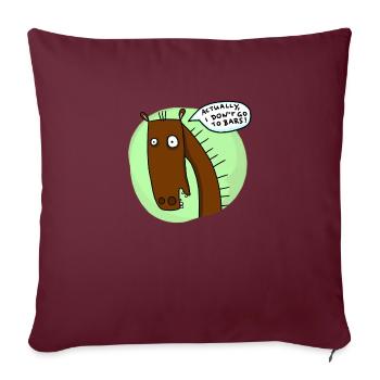 Je ne vais pas dans les bars - Housse de coussin décorative 45 x 45 cm - bordeaux - Devant