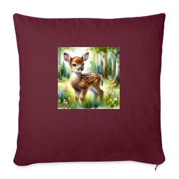 sweet fawn - Sofakissenbezug 45 x 45 cm - Burgunderrot - Vorne