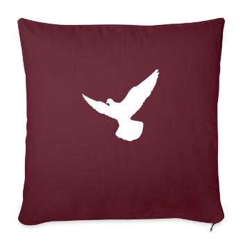 Colombe de la paix - Housse de coussin décorative 45 x 45 cm - bordeaux - Devant