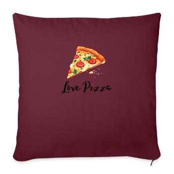 Pizza Love - Sofakissenbezug 45 x 45 cm - Burgunderrot - Vorne
