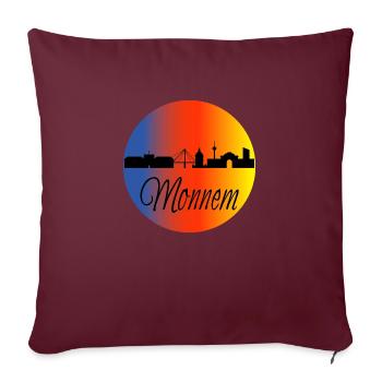 Mannheim Monnem Mannheimat - Housse de coussin décorative 45 x 45 cm - bordeaux - Devant