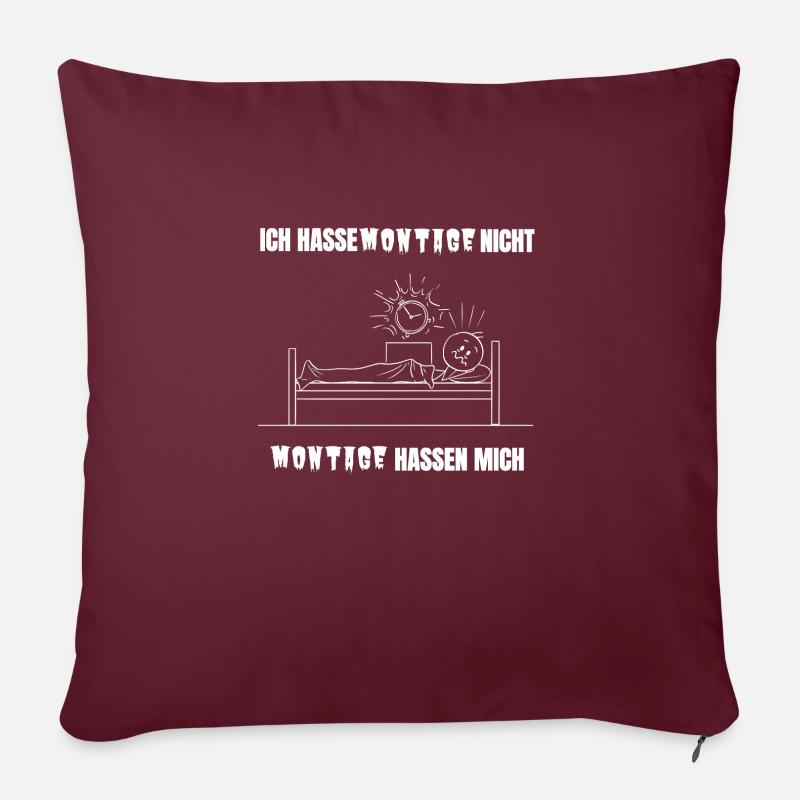 Montage - Sofakissenbezug 45 x 45 cm - Burgunderrot