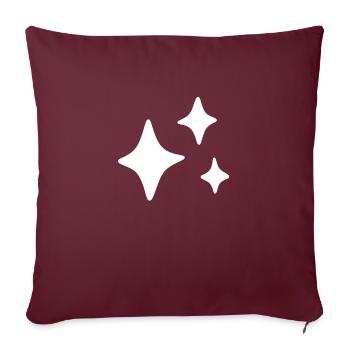 Blanc scintillant - Housse de coussin décorative 45 x 45 cm - bordeaux - Devant