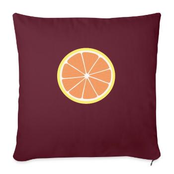 Tranche de pamplemousse - Housse de coussin décorative 45 x 45 cm - bordeaux - Devant