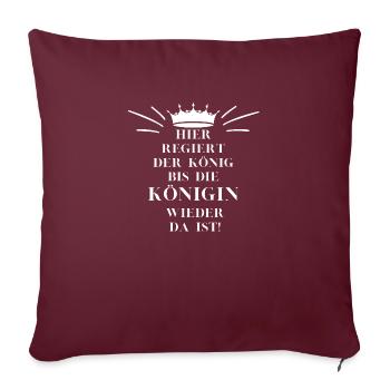 Reine - Housse de coussin décorative 45 x 45 cm - bordeaux - Devant