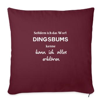 Truc - Housse de coussin décorative 45 x 45 cm - bordeaux - Devant