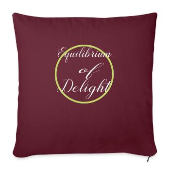 Présent Idée présente Équilibre holistique - Housse de coussin décorative 45 x 45 cm - bordeaux - Devant