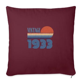 vintage 1933 - Housse de coussin décorative 45 x 45 cm - bordeaux - Devant