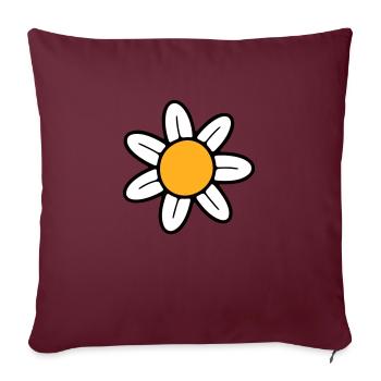 Fleur - Housse de coussin décorative 45 x 45 cm - bordeaux - Devant