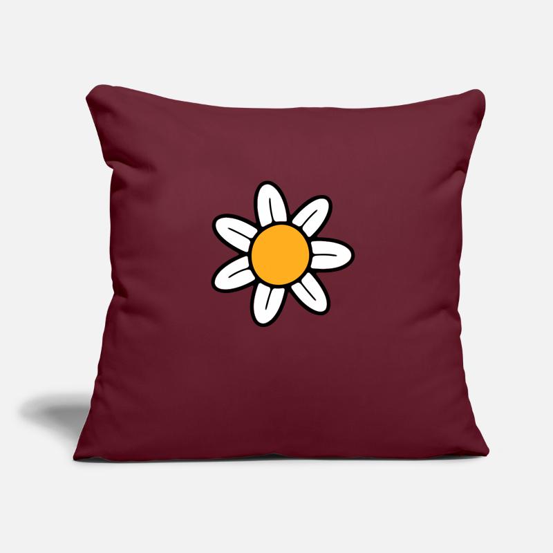 Fleur Housse de coussin décorative 45 x 45 cm