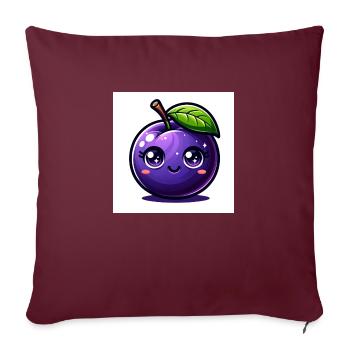 Pflaume lila - Sofakissenbezug 45 x 45 cm - Burgunderrot - Vorne