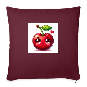 Kirsche - Sofakissenbezug 45 x 45 cm - Burgunderrot - Vorne