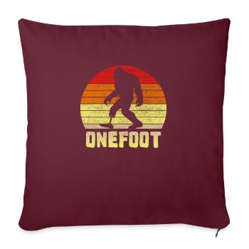 Un pied | Récupération d’amputé de jambe Bigfoot - Housse de coussin décorative 45 x 45 cm - bordeaux - Devant