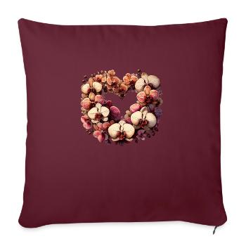 Orchids - Sofa pillowcase 17,3'' x 17,3'' (45 x 45 cm) - burgundy - Front