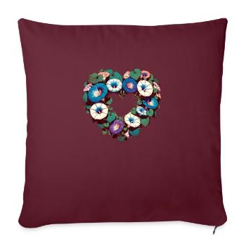 Gloire du matin - Housse de coussin décorative 45 x 45 cm - bordeaux - Devant
