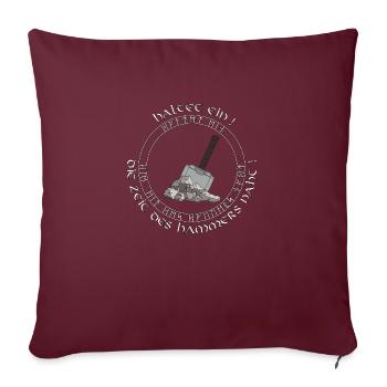 Temps de marteau - Housse de coussin décorative 45 x 45 cm - bordeaux - Devant