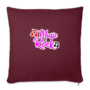 Music Rock design pour tous les mélomanes - Housse de coussin décorative 45 x 45 cm - bordeaux - Devant