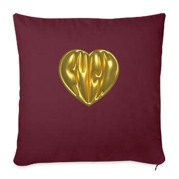 Fuck Gold - Housse de coussin décorative 45 x 45 cm - bordeaux - Devant