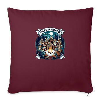 Contes de bravoure - Housse de coussin décorative 45 x 45 cm - bordeaux - Devant