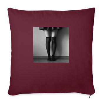 Beine - Sofakissenbezug 45 x 45 cm - Burgunderrot - Vorne