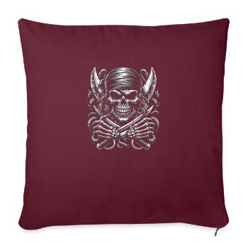 Décès d’un marin - Housse de coussin décorative 45 x 45 cm - bordeaux - Devant