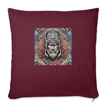 THOR - Housse de coussin décorative 45 x 45 cm - bordeaux - Devant