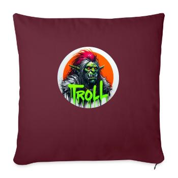 Troll - Sofakissenbezug 45 x 45 cm - Burgunderrot - Vorne