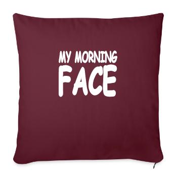 Visage - Housse de coussin décorative 45 x 45 cm - bordeaux - Devant