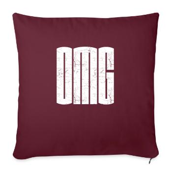 OMG oh mon dieu ! - Housse de coussin décorative 45 x 45 cm - bordeaux - Devant