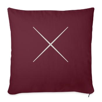 kreuz frei - Sofakissenbezug 45 x 45 cm - Burgunderrot - Vorne