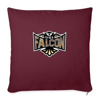 Fly As A Falcon - Golden Haze - Sofa pillowcase 17,3'' x 17,3'' (45 x 45 cm) - burgundy - Front