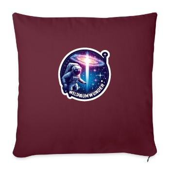 Merveille de l’espace astronaute - Housse de coussin décorative 45 x 45 cm - bordeaux - Devant