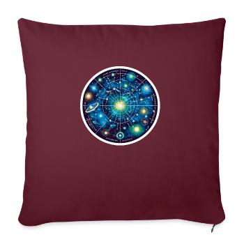 Constellations - Housse de coussin décorative 45 x 45 cm - bordeaux - Devant