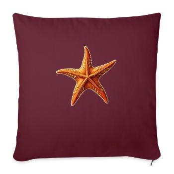 Étoile de mer - Housse de coussin décorative 45 x 45 cm - bordeaux - Devant