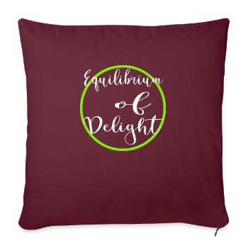 Voyage joyeux, cadeau heureux, harmonie et équilibre - Housse de coussin décorative 45 x 45 cm - bordeaux - Devant
