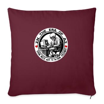 IN THE ERA OF AI - Housse de coussin décorative 45 x 45 cm - bordeaux - Devant