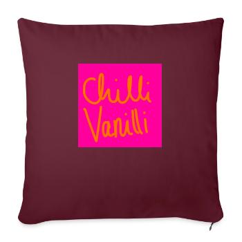 Piment Vanilli - Housse de coussin décorative 45 x 45 cm - bordeaux - Devant