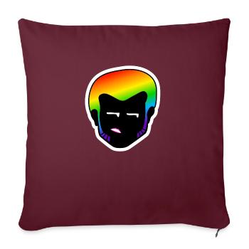 Roulement d’yeux agacé : Sticky Queer Pride - Housse de coussin décorative 45 x 45 cm - bordeaux - Devant