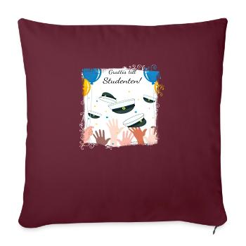 Remise des diplômes de la classe 2024 Fête de remise des diplômes du lycée - Housse de coussin décorative 45 x 45 cm - bordeaux - Devant