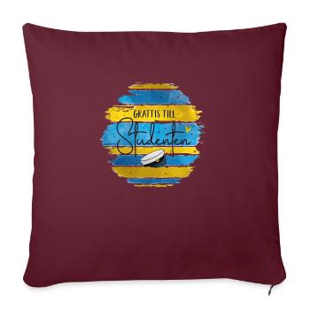 Remise des diplômes de la classe 2024 Fête de remise des diplômes du lycée - Housse de coussin décorative 45 x 45 cm - bordeaux - Devant